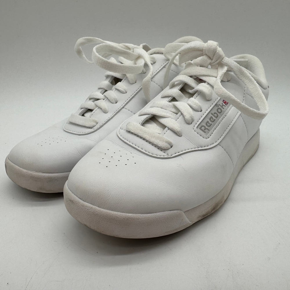 Reebok Princess Womens 9 White Low Top Sneakers Lace Up Casual Walking Shoes
